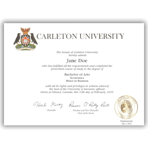 Carleton University diploma